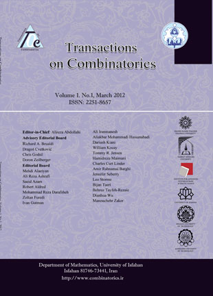 The Transactions on Combinatorics 